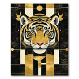 Golden Tiger Geometric Modern Area Rug
