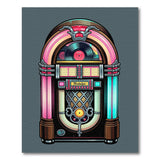 Nostalgic Jukebox Washable Area Rug