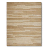 Beige Tan Striped Woven Geometric Modern Area Rug