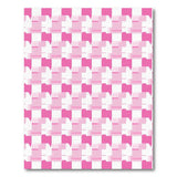 Pink Geometric Checkered Area Rug