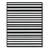 Bold Black White Horizontal Striped Black and White Area Rug