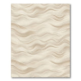 Abstract Area Beige and Neutral Beige Wavy Lines Abstract Area Rug