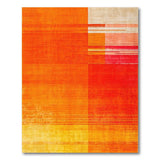 Orange Bold Orange Geometric Stripe Area Rug