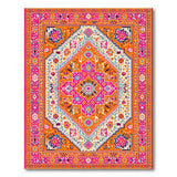 Multi-color and Patterns Traditional Persian Vibrant Multi-Color Persian Medallion Area Ru