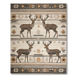 Southwestern Deer Silhouette Area Rug