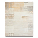 Geometric Modern Beige Neutral Geometric Patchwork Area Rug