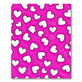 Kids Cartoon Playful Pink Hearts Scatter Area Rug
