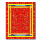 Vibrant Red Multi-Color Dot Geometric Rug