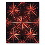 Geometric Modern Bold Red Starburst Geometric Area Rug