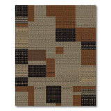 Textured Geometric Brown Tan Area Rug