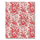 Elegant Red Floral Damask Red Area Rug