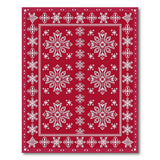 Traditional Persian Red Snowflake Persian Area Rug
