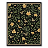 Whimsical Yellow Sunflower Mushroom Bee Rug