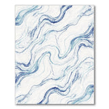 Blue Teal Marble Swirl Area Rug