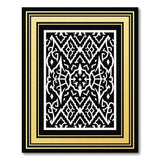 Traditional Persian Intricate Black White Geometric Area Rug