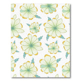 Yellow-Edged Floral Teal Accent Area Rug