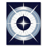 Blue Geometric Starburst Area Rug