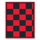 Red Geometric Modern Bold Red Black Checkered Area Rug