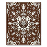 Ornate Brown Floral Medallion Area Rug