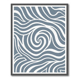 Swirling Blue and Teal Swirling Blue Waves Abstract Area Rug