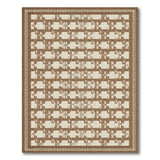 Brown Tan Geometric Bottle Motif Area Rug