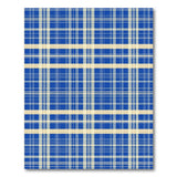 Classic Blue Plaid Check Area Rug