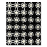 Black and White Black White Mandala Geometric Area Rug