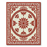 Red Red Floral Traditional Persian Area Rug
