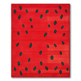 Watermelon Seed Scatter Red Area Rug