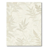 Floral Vintage Beige and Neutral Delicate Fern Leaf Beige Area Rug