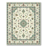 Ivory Persian Floral Medallion Area Rug