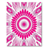 Pink Radiant Mandala Flower Area Rug