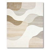 Abstract Beige Organic Wave Area Rug
