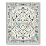 Heritage Tribal Blue Ivory Geometric Rug