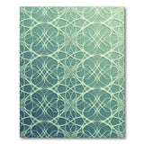 Teal Interwoven Geometric Area Rug
