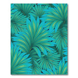 Vibrant Green Palm Leaf Area Rug
