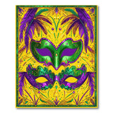 Mardi Gras Masks and Feathers Area Rug