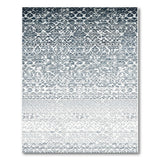 Navy Ombre Geometric Trellis Area Rug