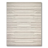 Beige Grey Striped Geometric Area Rug