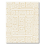 Beige and Neutral Geometric Modern Beige Greek Key Geometric Area Rug