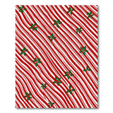 Festive Candy Cane Holly Striped Area Rug
