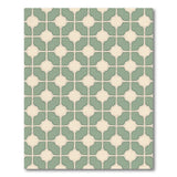 Green Scalloped Geometric Area Rug