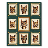 Tabby Cat Portrait Gallery Area Rug