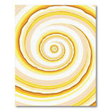 Hypnotic Yellow Swirl Abstract Area Rug