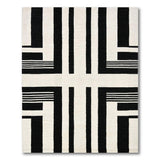 Geometric Modern Black and White Bold Black White Geometric Area Rug