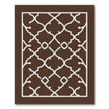 Brown Moroccan Trellis Lattice Area Rug