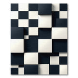 3D Black White Cube Illusion Area Rug