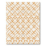 Orange Burnt Orange Geometric Trellis Area Rug