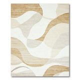 Abstract Wavy Beige Beige and Neutral Area Rug