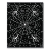 Spider Web Black White Area Rug
